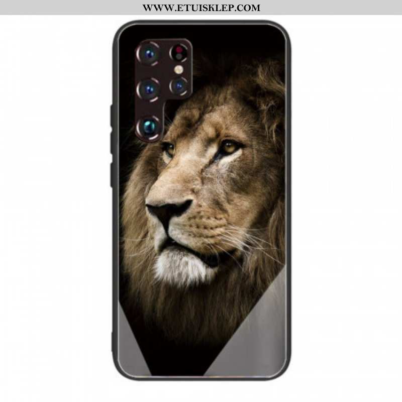 Etui do Samsung Galaxy S22 Ultra 5G Szkło Hartowane Z Głową Lwa